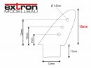 Control Horns FRP Epoxy 15mm / 1.5mm (10 Pcs.)