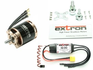 Brushless Motor EXTRON 2220/12 (1270KV) Combo Set + iQS-30 ESC