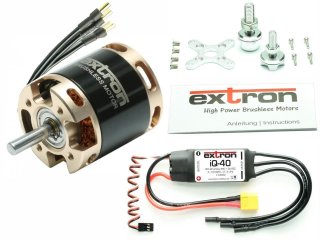 Brushless Motor EXTRON 2820/10 (1100KV) Combo Set + iQ-40 ESC