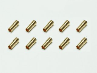 Gold Bullet Connector female 3.5mm / 10pcs.