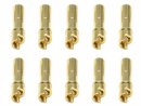 Gold Bullet Connector 90° slotted 4.0mm /10pcs.